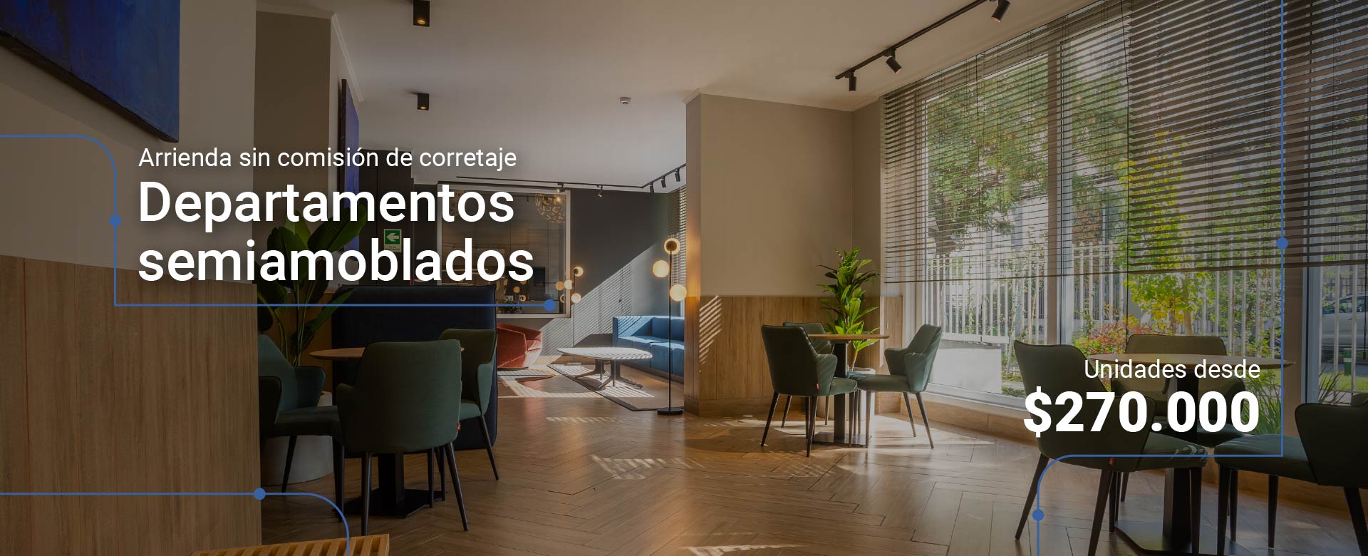 Sin comisión de corretaje departamentos en arriendo en santiago providencia unidades semiamobladas y edificio con espacios comunes