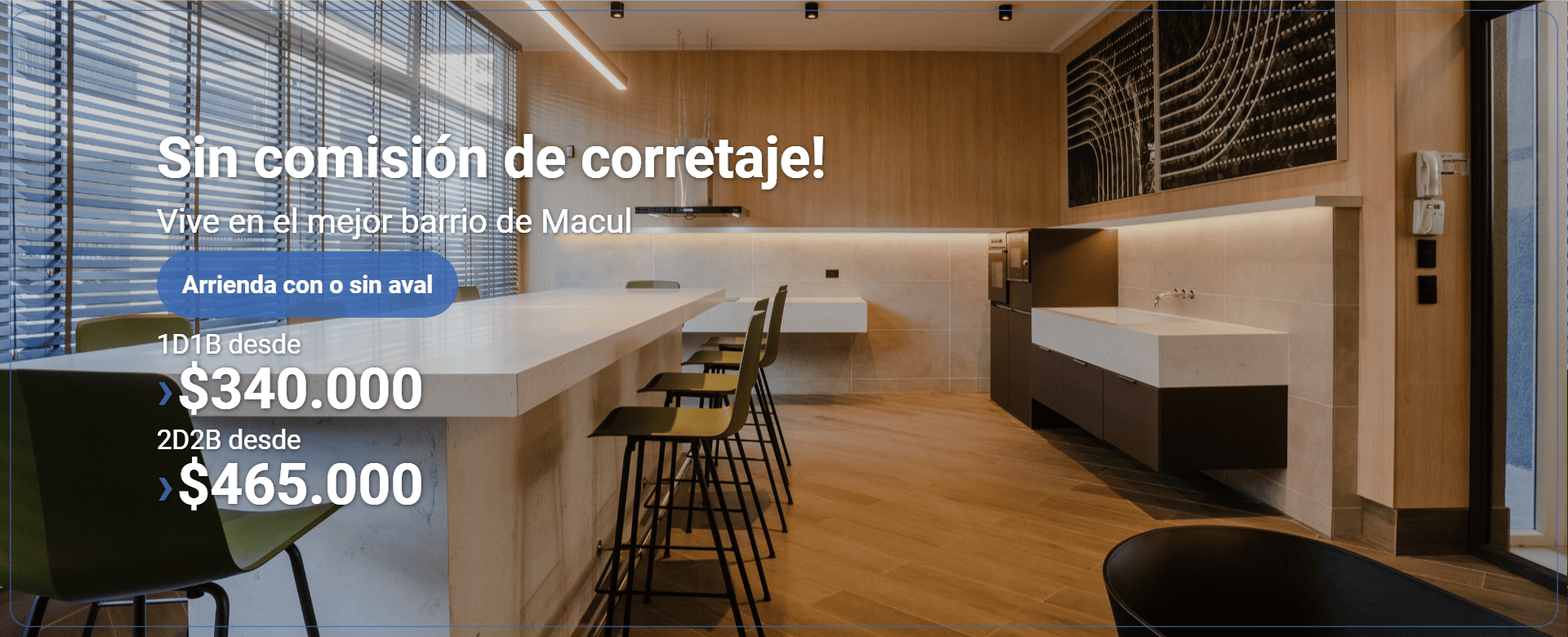 Vive en Macul departamentos semiamoblados