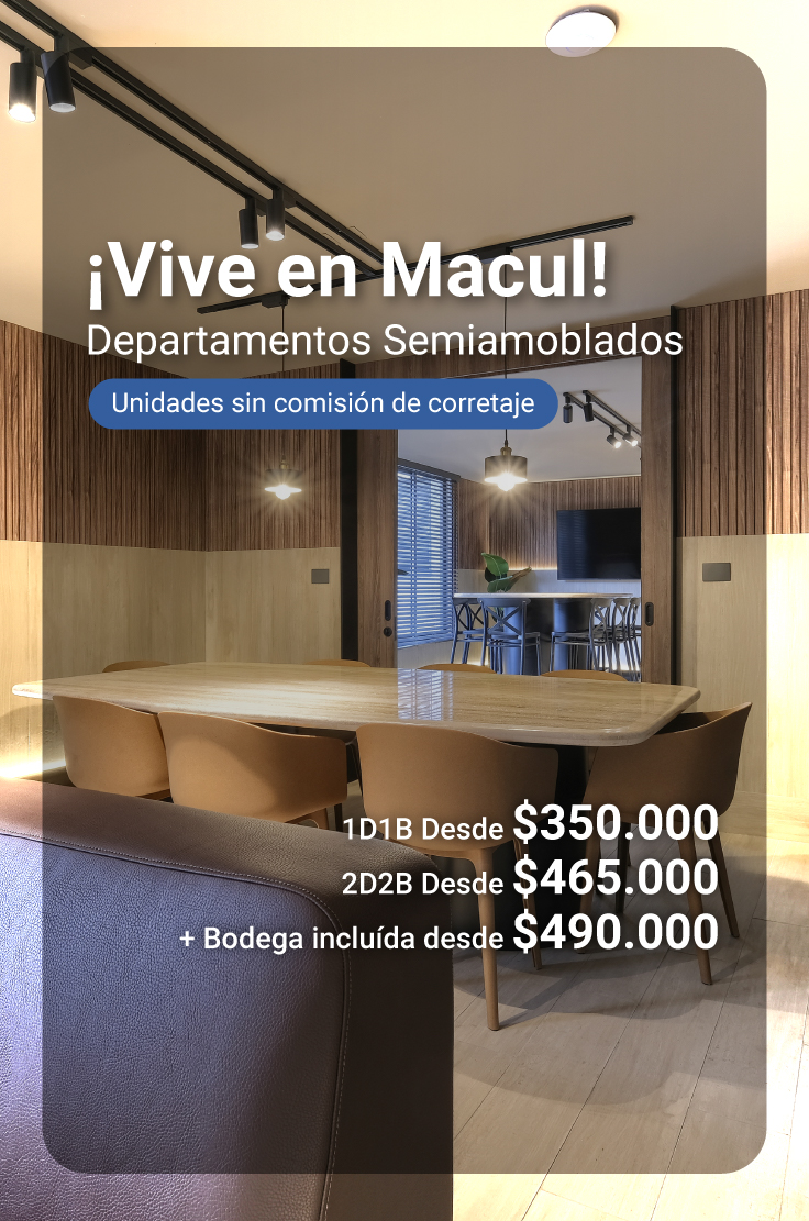 arrienda en macul metro quilin departamentos semiamoblados 1 y 2 dormitorios sin comisión o primer mes gratis con aval o sin aval