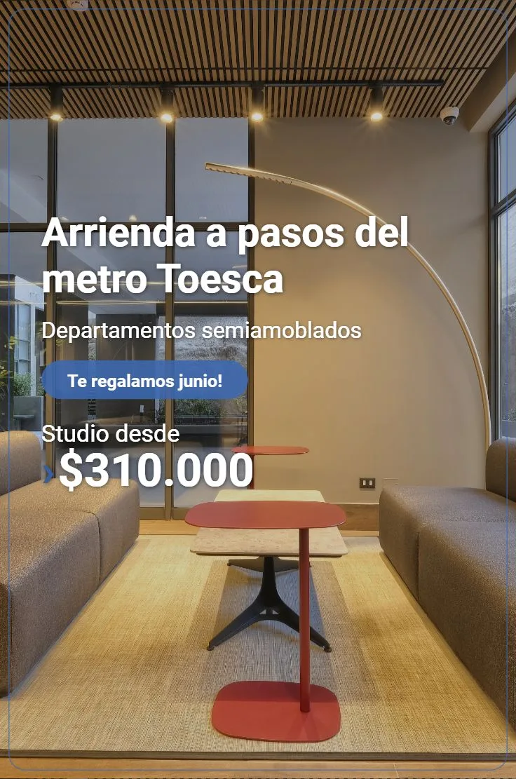 Arrienda en la santiago centro metro Toesca
