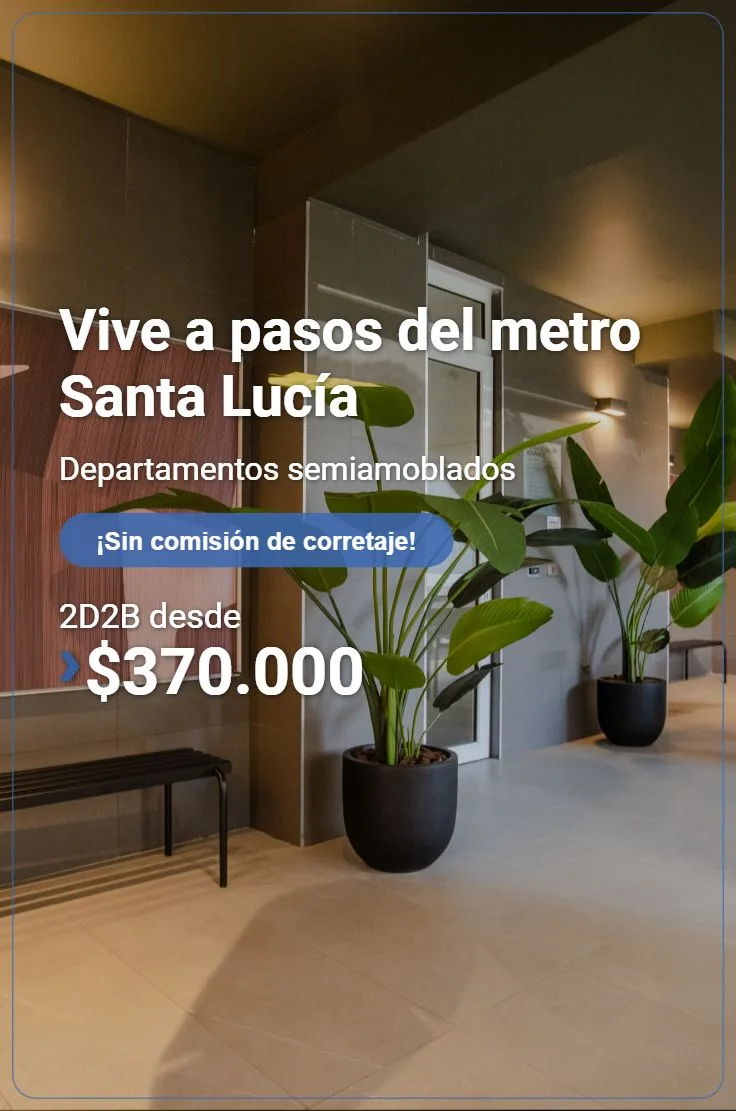Arriendo en Santa lucía a pasos del metro