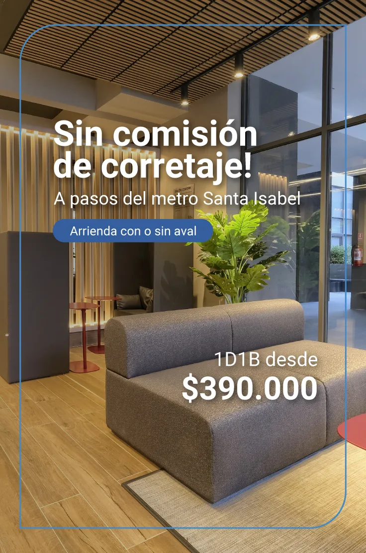 Arriendo en Santa Isabel a pasos del metro