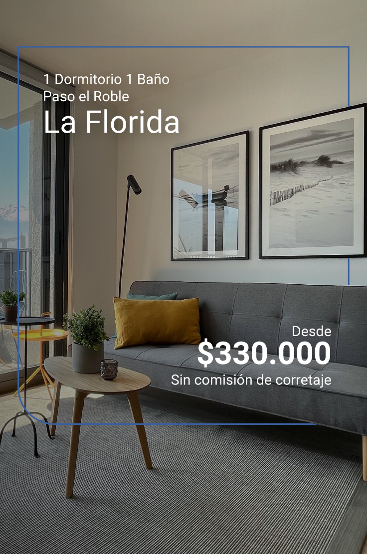 arriendo departamento la florida 1 dormitorio 1 baño semi amoblado