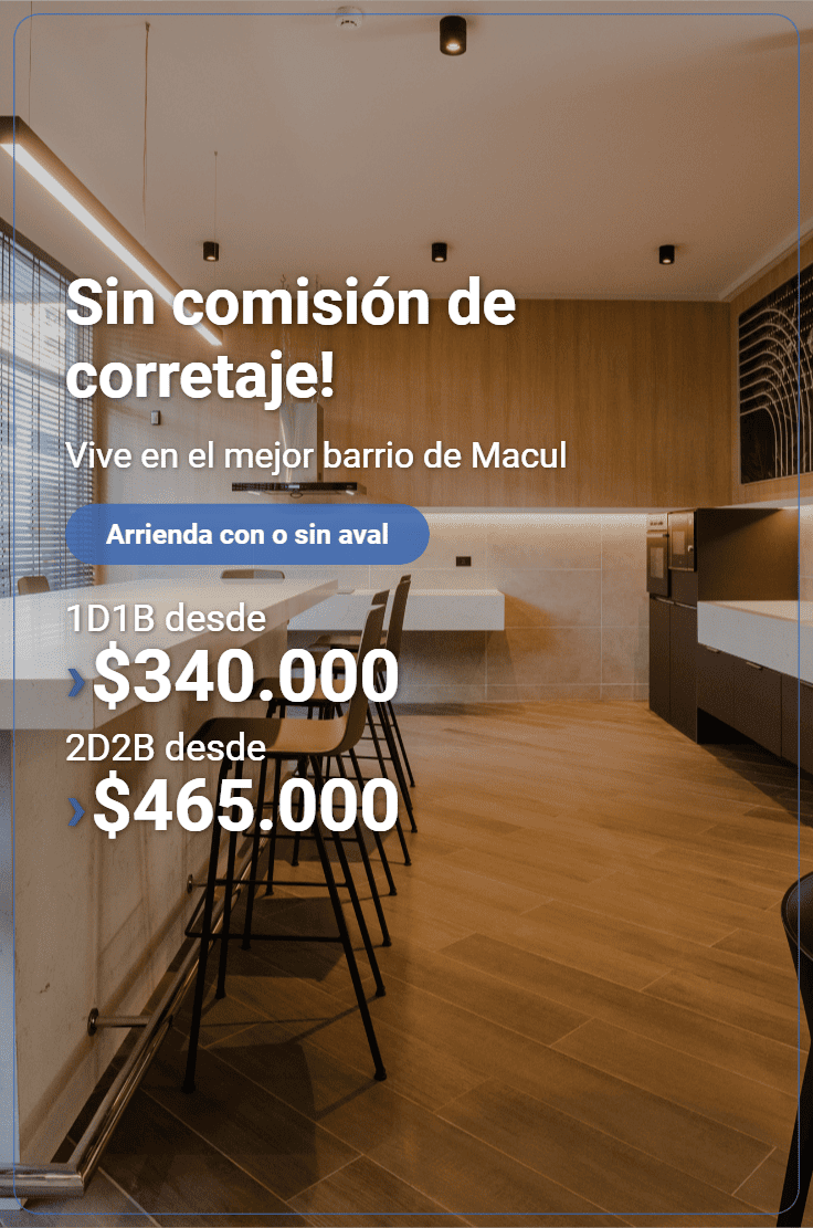 Vive en Macul departamentos semiamoblados